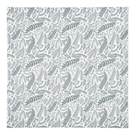 Green Winter Pattern 10" x 10" Cotton Twill Napkin